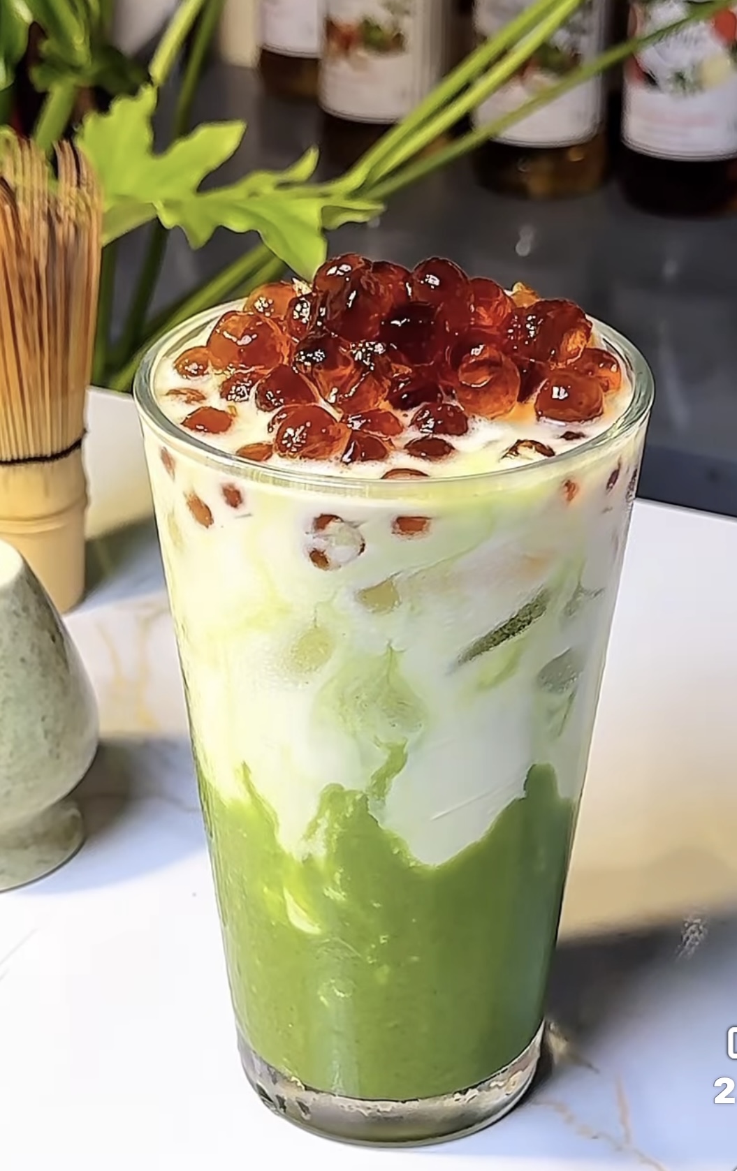 Yogurt Matcha Bubble - Sữa Chua Matcha Trân Châu